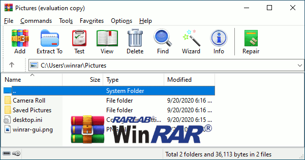WinRAR-User-Interface