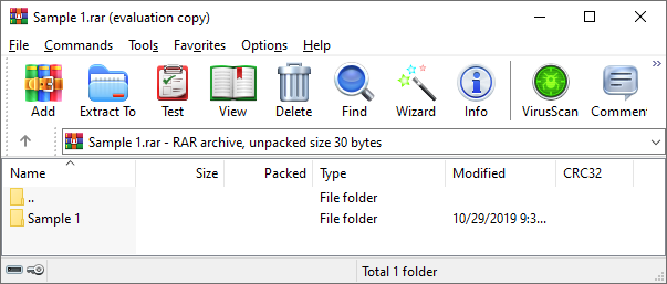 WinRAR abrir archivos RAR