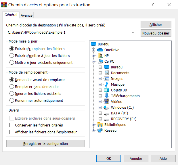 WinRAR ouvre et extrait les fichiers RAR